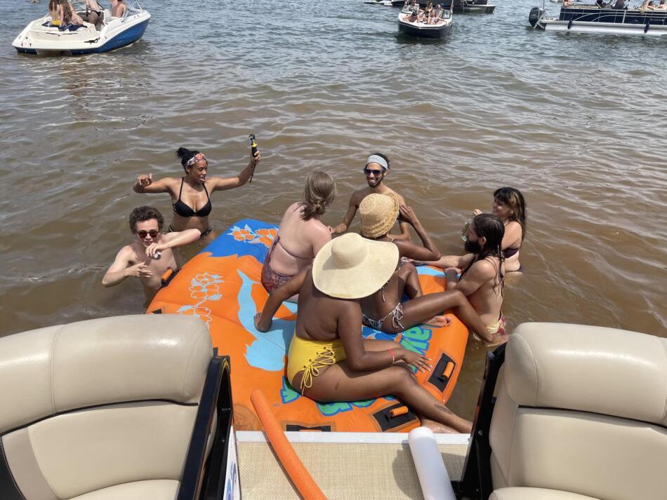 Chillin with Party Pontoon Boat Charters.